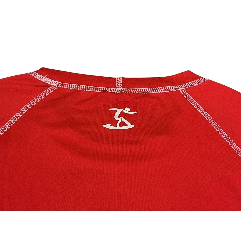 Uzzi Active Wear Mens‎ XL Red UPF 50+ Rash Guard Swim Surf Fishing Shirt NWT